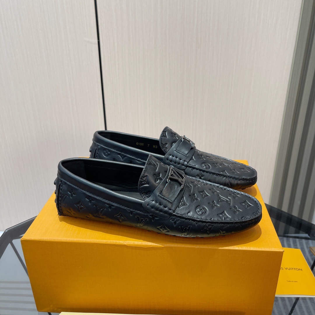 Louis Vuitton Chaussures Moccasin Cuir de vache Caoutchouc