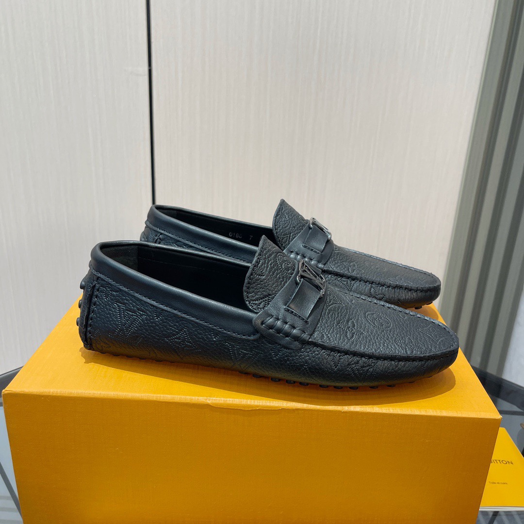 Nous offrons
 Louis Vuitton Chaussures Moccasin Cuir de vache Caoutchouc