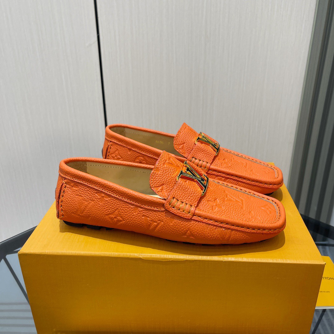 Louis Vuitton Schoenen Moccasin Koeienhuid Rubber