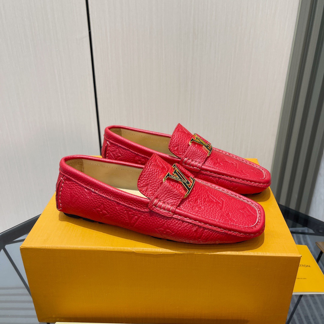 Louis Vuitton Chaussures Moccasin Réplique de créateurs qualité parfaite
 Cuir vache Caoutchouc