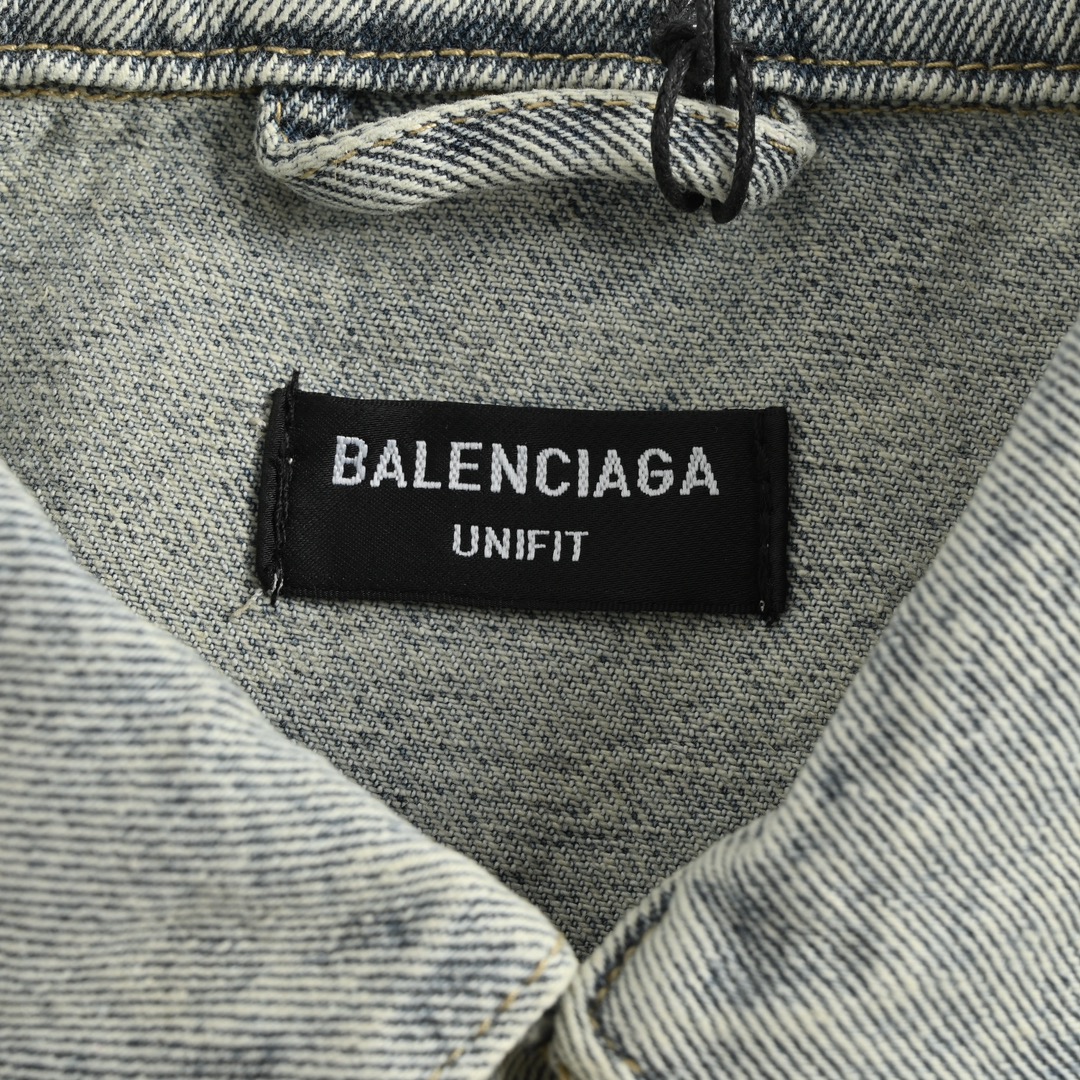 Balenciaga/巴黎世家 23ss 双B涂鸦印花牛仔外套