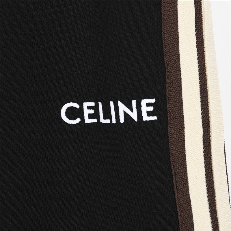 200 Celine/赛琳 经典侧边织带短裤 复古潮流织带点缀松紧腰休闲五分裤