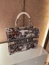 Replica Shop Dior Book Tote Handbags Tote Bags Embroidery Winter Collection