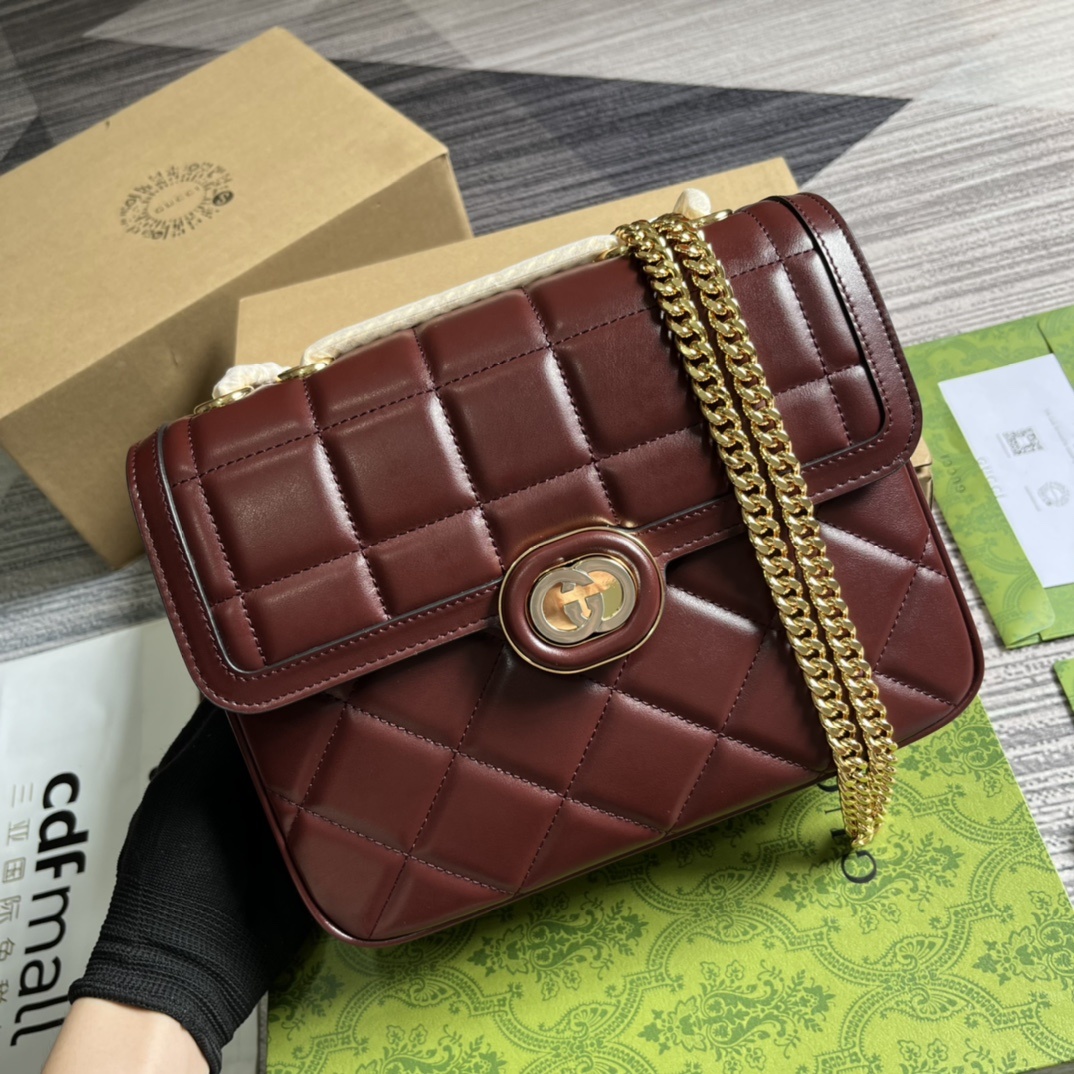 配全套包装️GucciDeco系列小号肩背包Gucci不断拓展自身视野以全新手法焕新演绎经典廓形和精致面