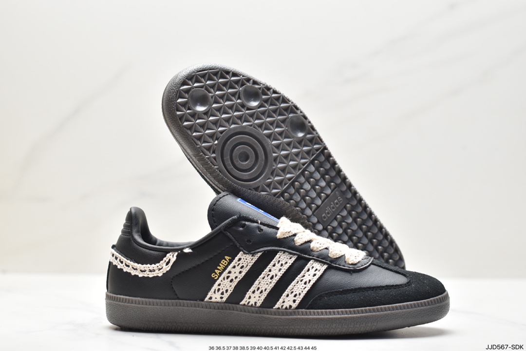 Adidas Originals Samba Vegan OG ”SPD” Samba series gentleman German training football style all-match low-top casual sports shoes B75807