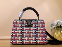 Louis Vuitton LV Capucines Bags Handbags High Quality Online
 Weave Canvas Fashion M22270