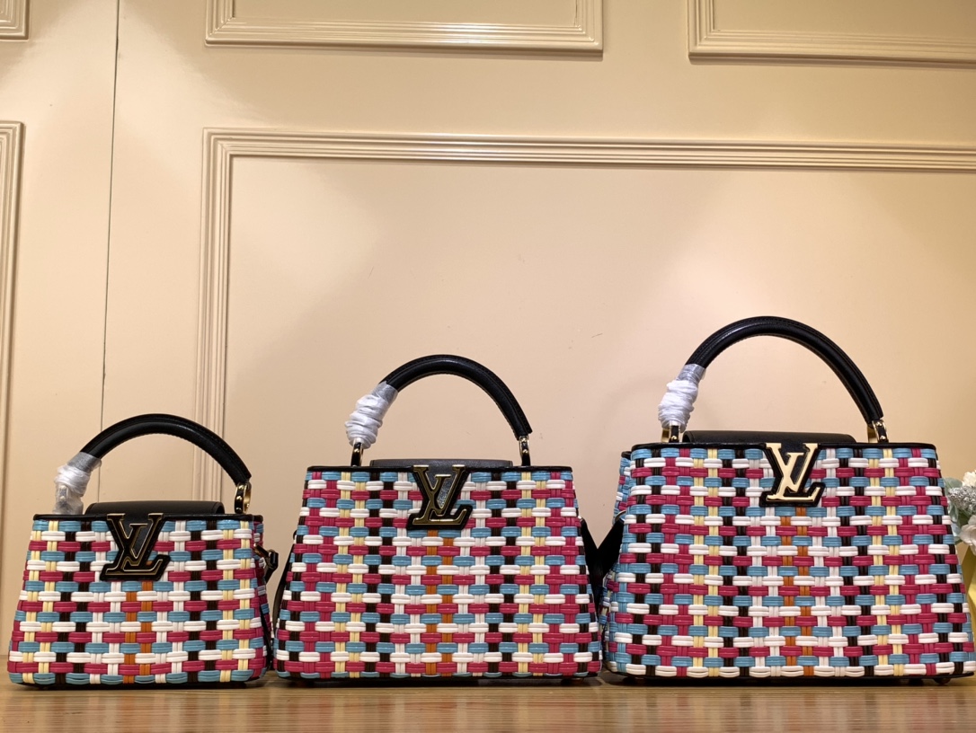 Louis Vuitton LV Capucines Bags Handbags Cheap Replica
 Weave Canvas Fashion M22270