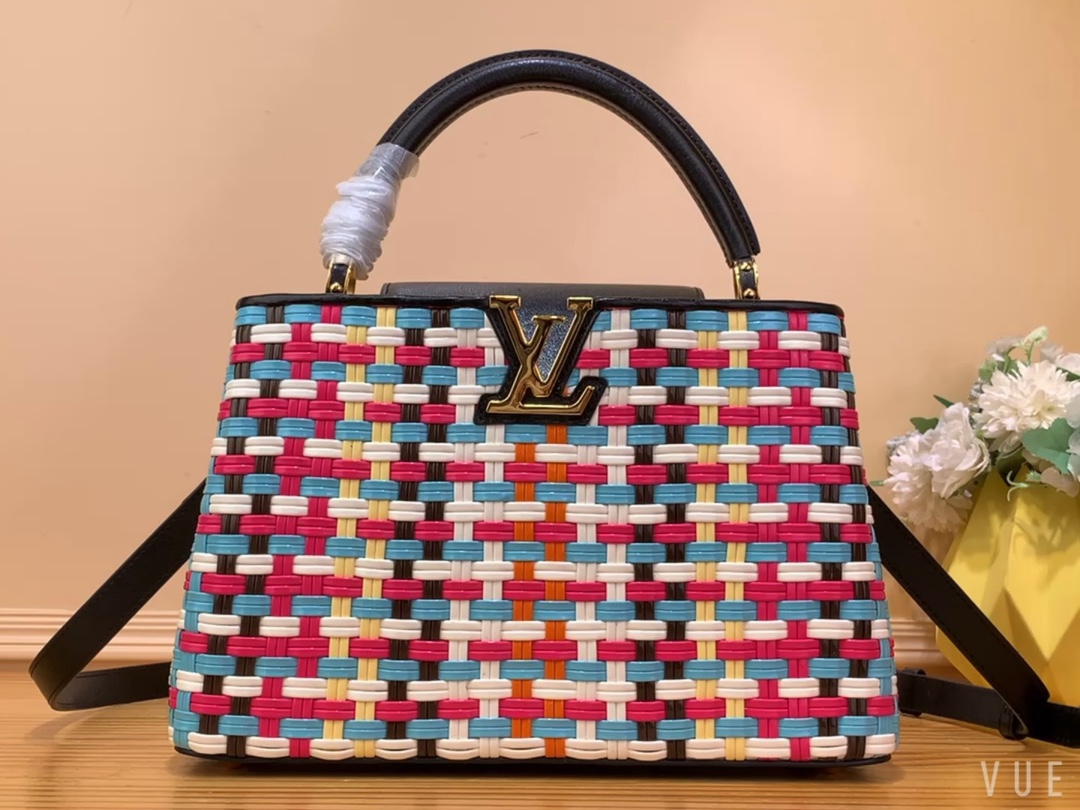 Buy 2023 Replica
 Louis Vuitton LV Capucines 1:1
 Bags Handbags Weave Canvas Fashion M22270