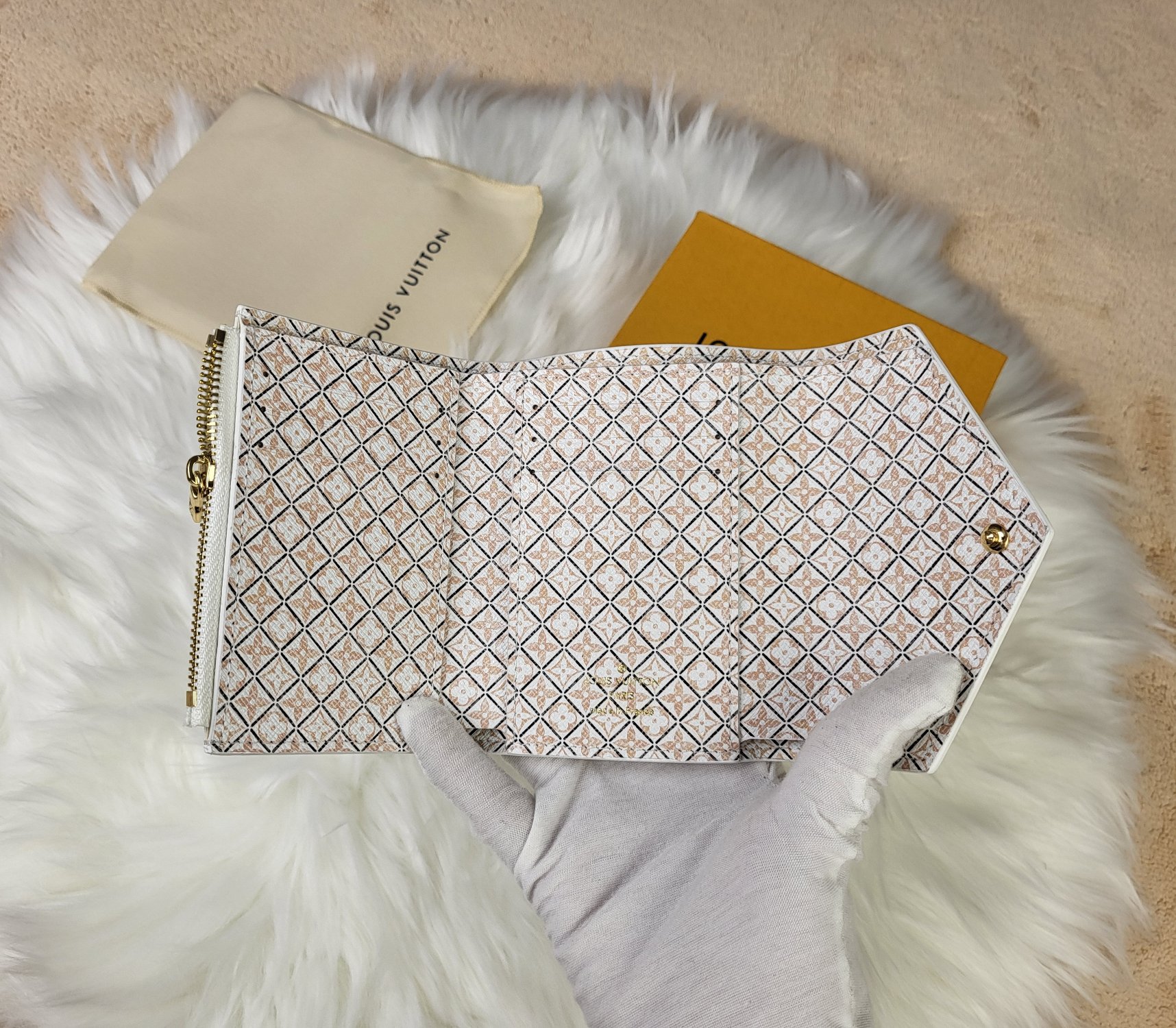 Monogram Victorine Wallet with contents