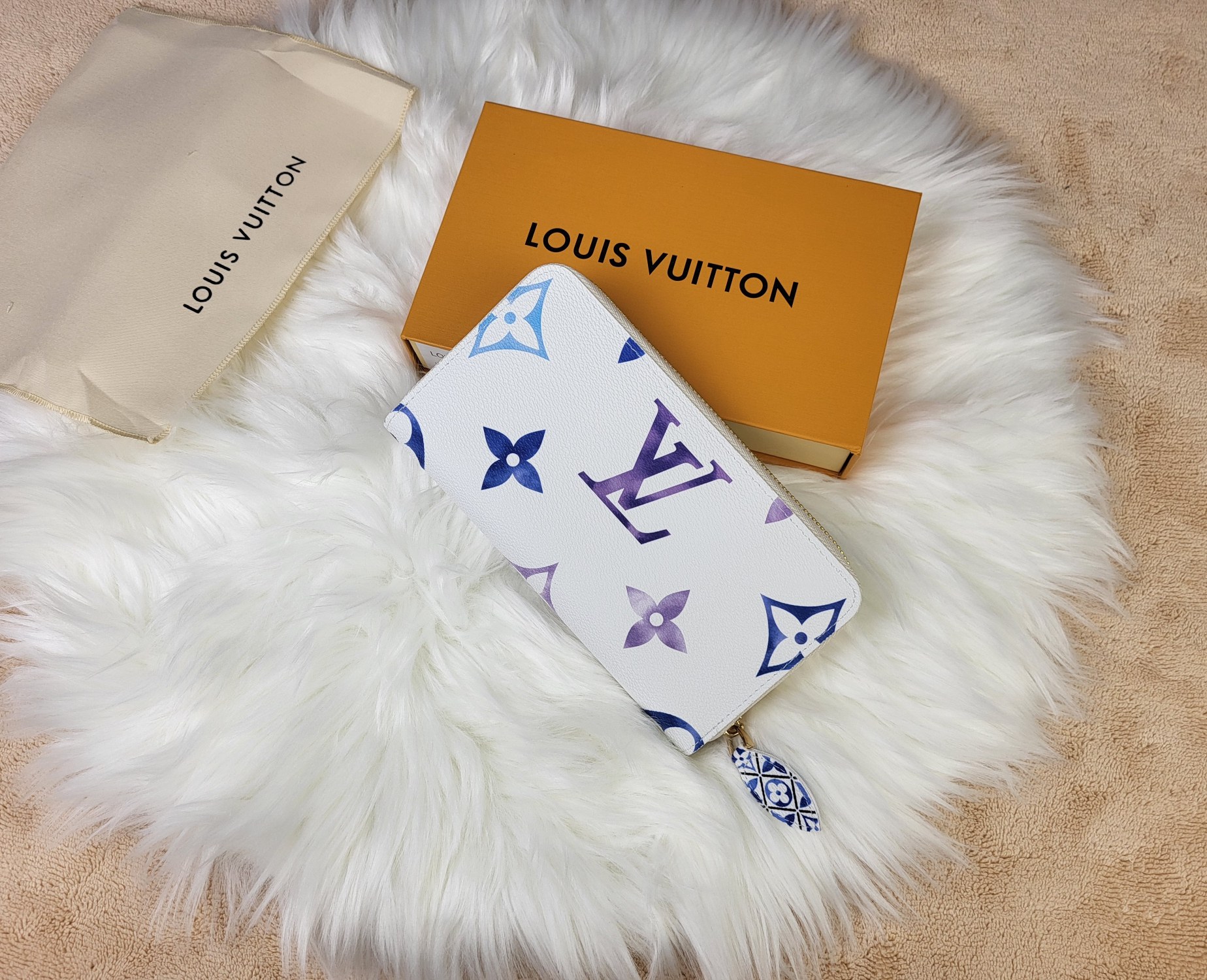 Interior with multiple card slots and compartments