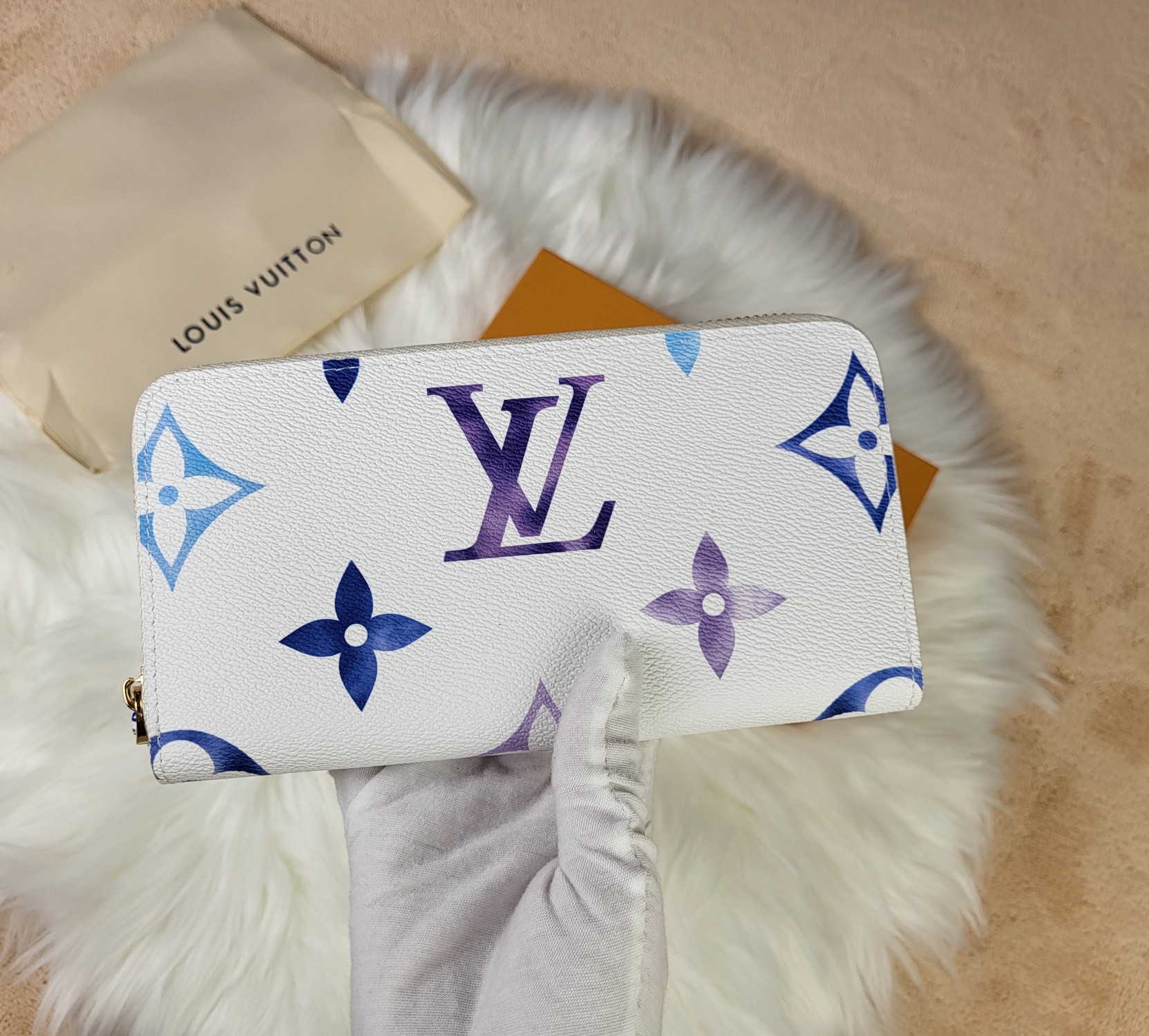 Wallet with cards, cash, and other items