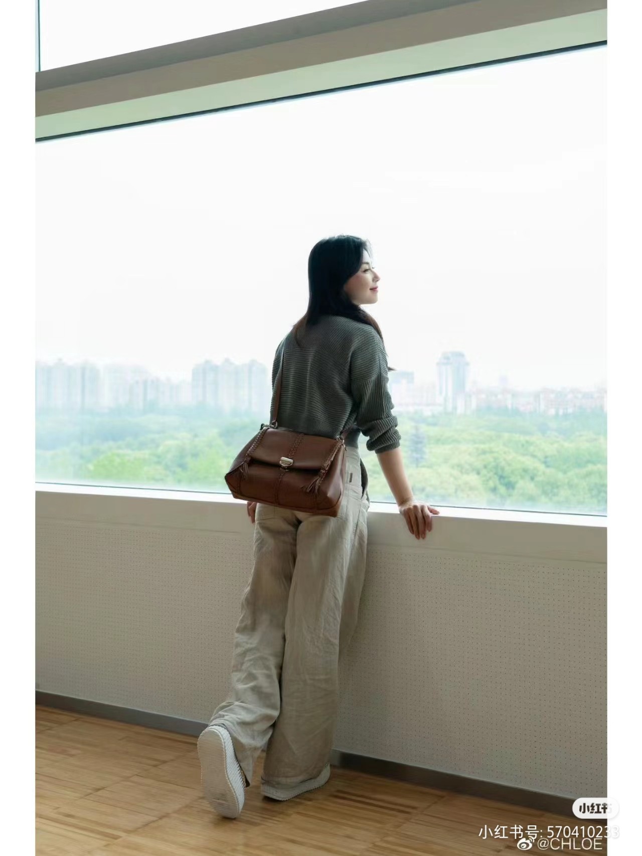 Chloé Goddess Liu Tao also carries the same style in brown 221