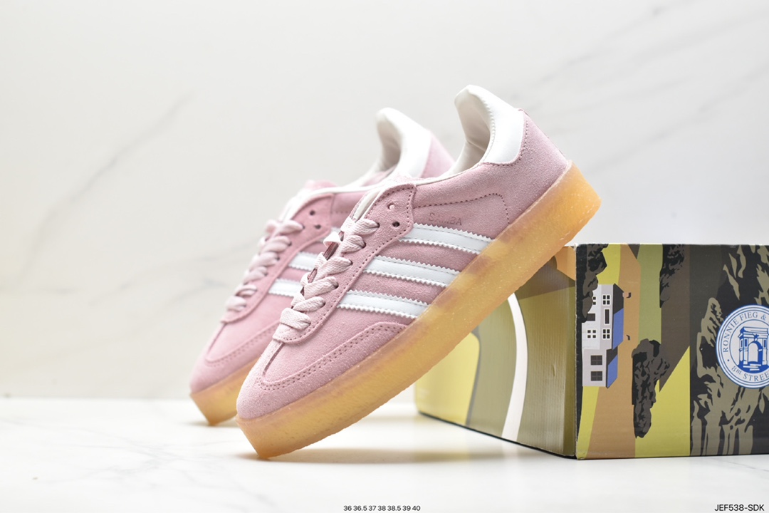 adidas SAMBA KITH CLARKS clover retro casual non-slip wear-resistant low-top sneakers ID7296