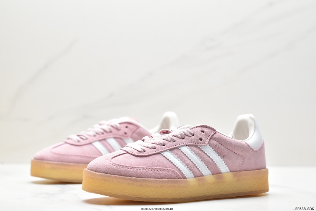 adidas SAMBA KITH CLARKS clover retro casual non-slip wear-resistant low-top sneakers ID7296