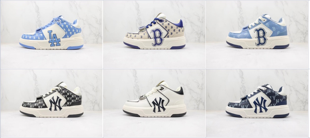 Colección PMLB letras LA impresión, velcro, caña baja, trigo pequeño, suela gruesa, éxito de Xiaohongshu MLB …