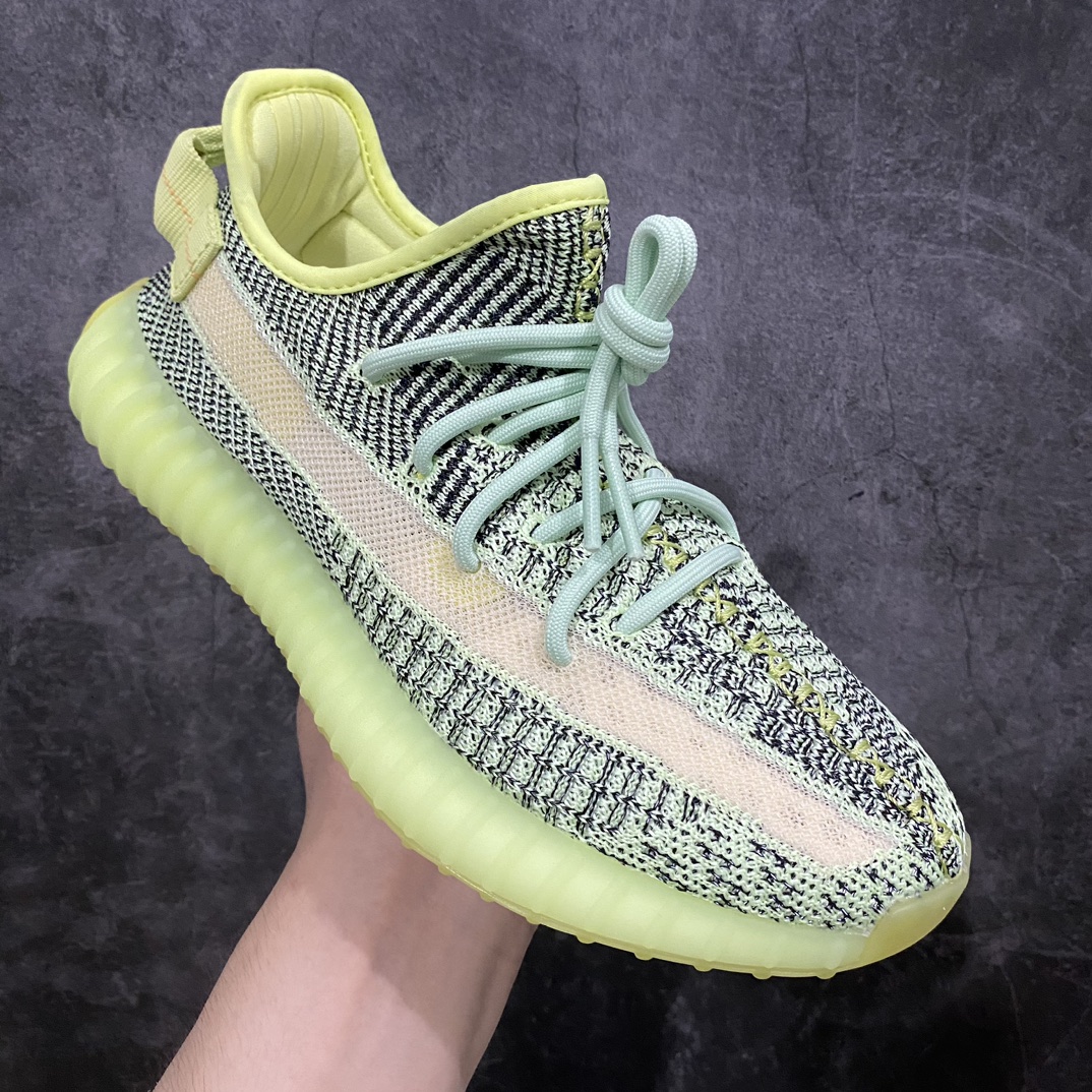 纯原Yeezy350V2夜光绿满天星