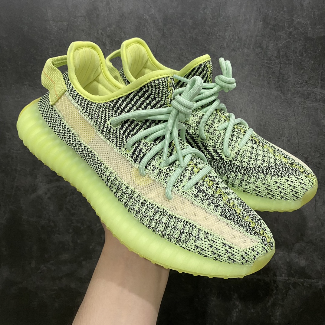 纯原Yeezy350V2夜光绿满天星