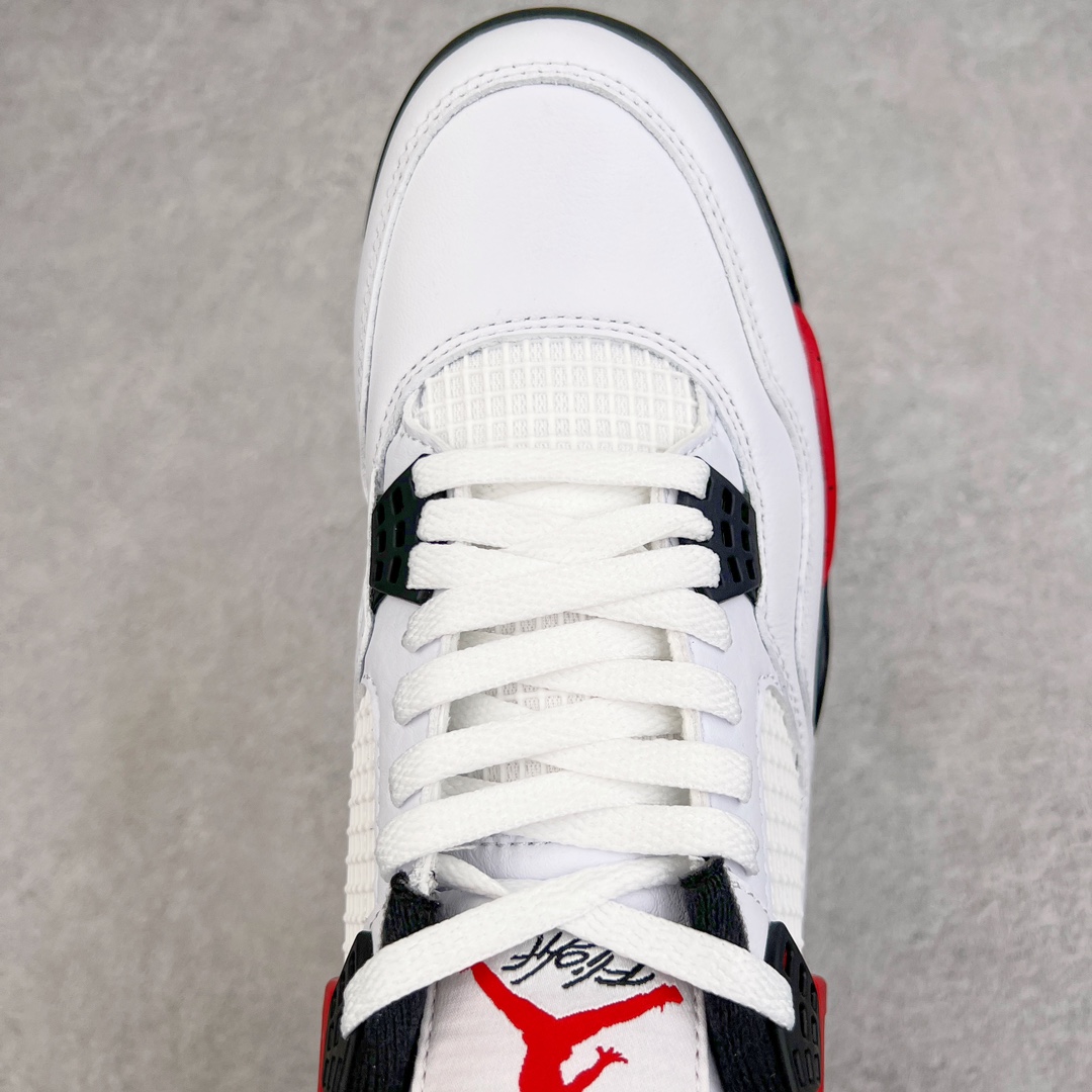 图片[4]-＃OG纯原特价 Air Jordan AJ4 Retro 白黑红 红水泥 DH6927-161 耗时多个月巨作 重金购买原楦原纸板 确保原汁原味 完美呈现四代版型 原厂织唛标 市面唯一采用原装皮料 正确网格工艺 全方位一致匹配官方细节 尺码：36 36.5 37.5 38 38.5 39 40 40.5 41 42 42.5 43 44 44.5 45 46 47.5-选品中心