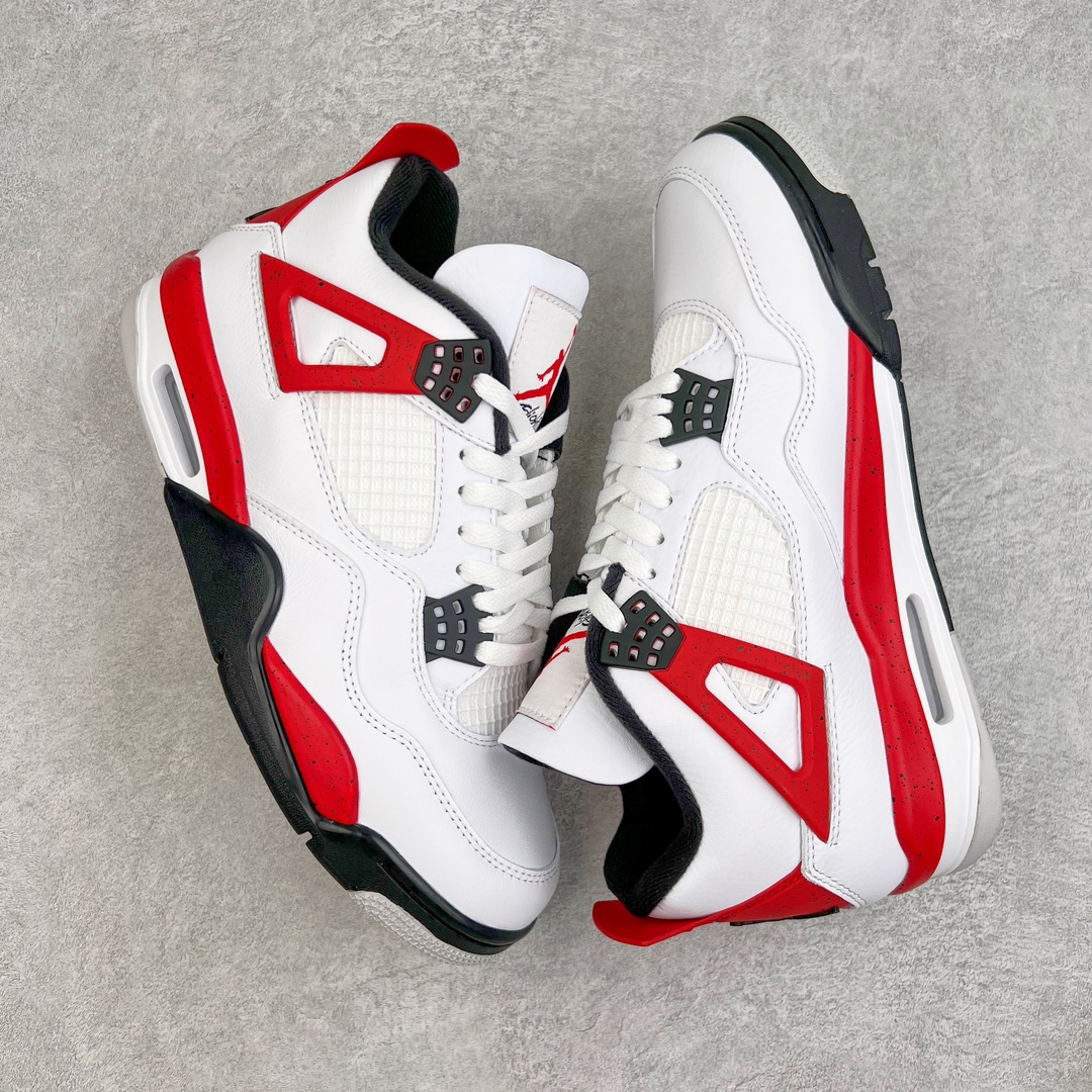 图片[3]-＃OG纯原特价 Air Jordan AJ4 Retro 白黑红 红水泥 DH6927-161 耗时多个月巨作 重金购买原楦原纸板 确保原汁原味 完美呈现四代版型 原厂织唛标 市面唯一采用原装皮料 正确网格工艺 全方位一致匹配官方细节 尺码：36 36.5 37.5 38 38.5 39 40 40.5 41 42 42.5 43 44 44.5 45 46 47.5-选品中心