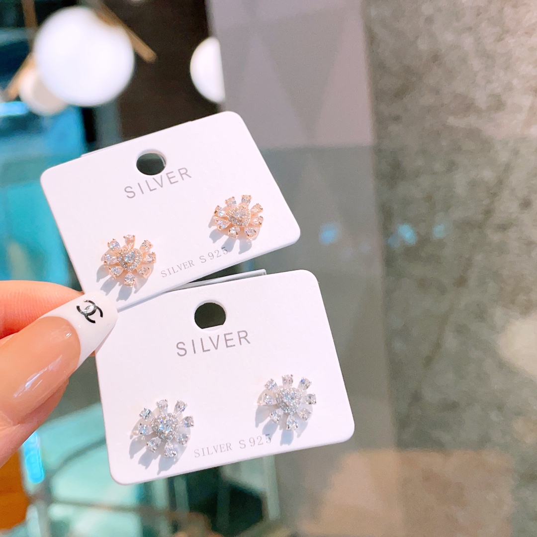 レトロファインシルバーイヤリングゴールド バレンタインデー