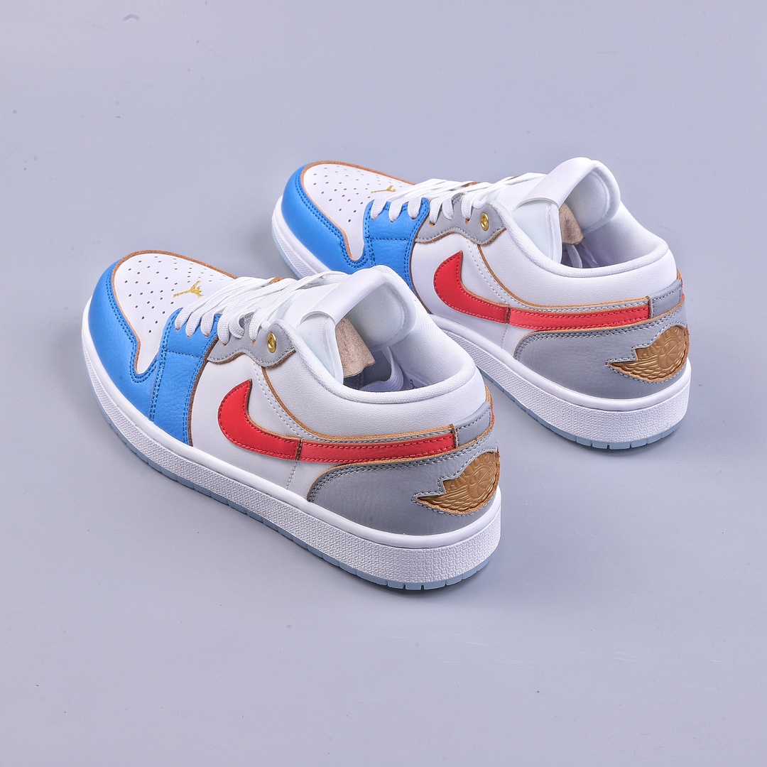 200 Air Jordan 1 Low 白蓝红脚趾 AJ1乔1低帮休闲板鞋 FN8901-164