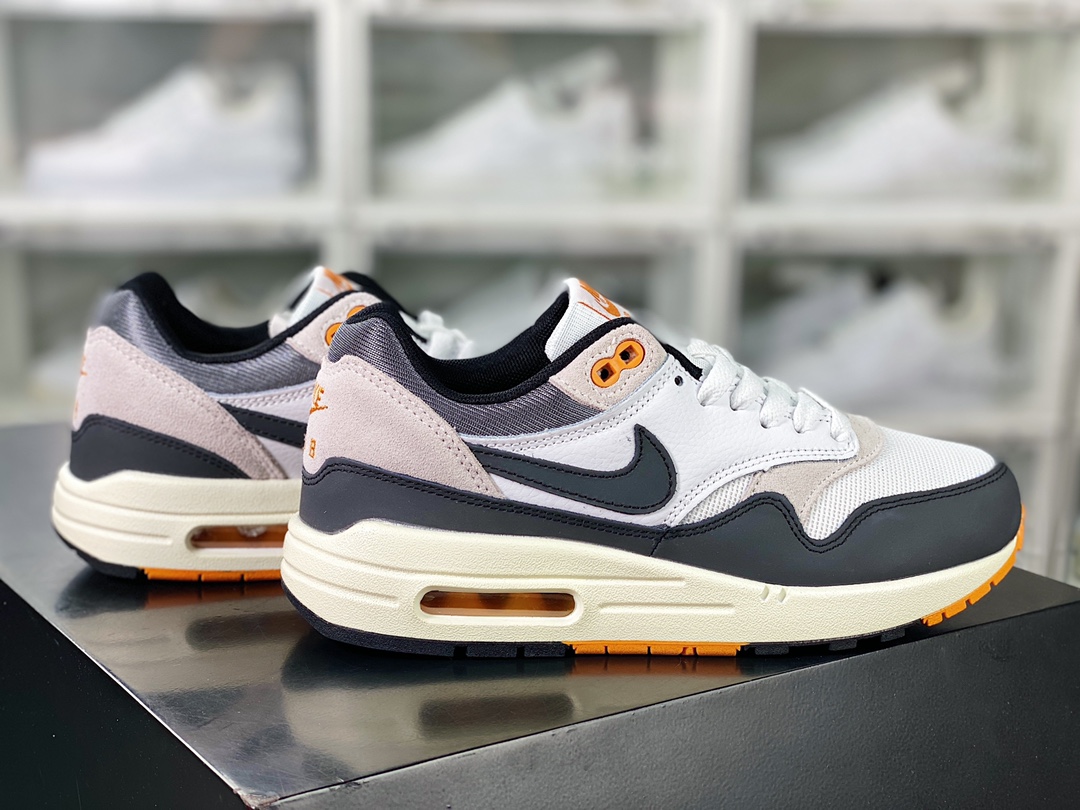 200 Nike Air Max 1 ”Athletic Department”初代复古气垫百搭休闲运动慢跑鞋“白碳黑黄”FN7487-133