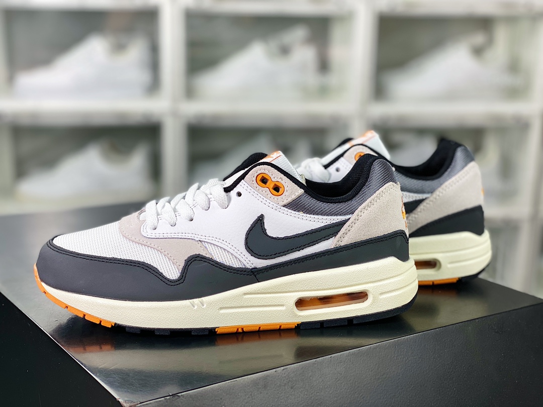 200 Nike Air Max 1 ”Athletic Department”初代复古气垫百搭休闲运动慢跑鞋“白碳黑黄”FN7487-133