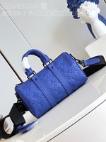 Louis Vuitton LV Keepall Bags Handbags Replica AAA+ Designer
 Blue Taurillon Fabric M23129