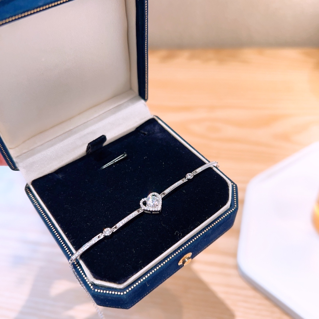 925 Silver Moissanite Bracelet Minimalist Graduation Gold