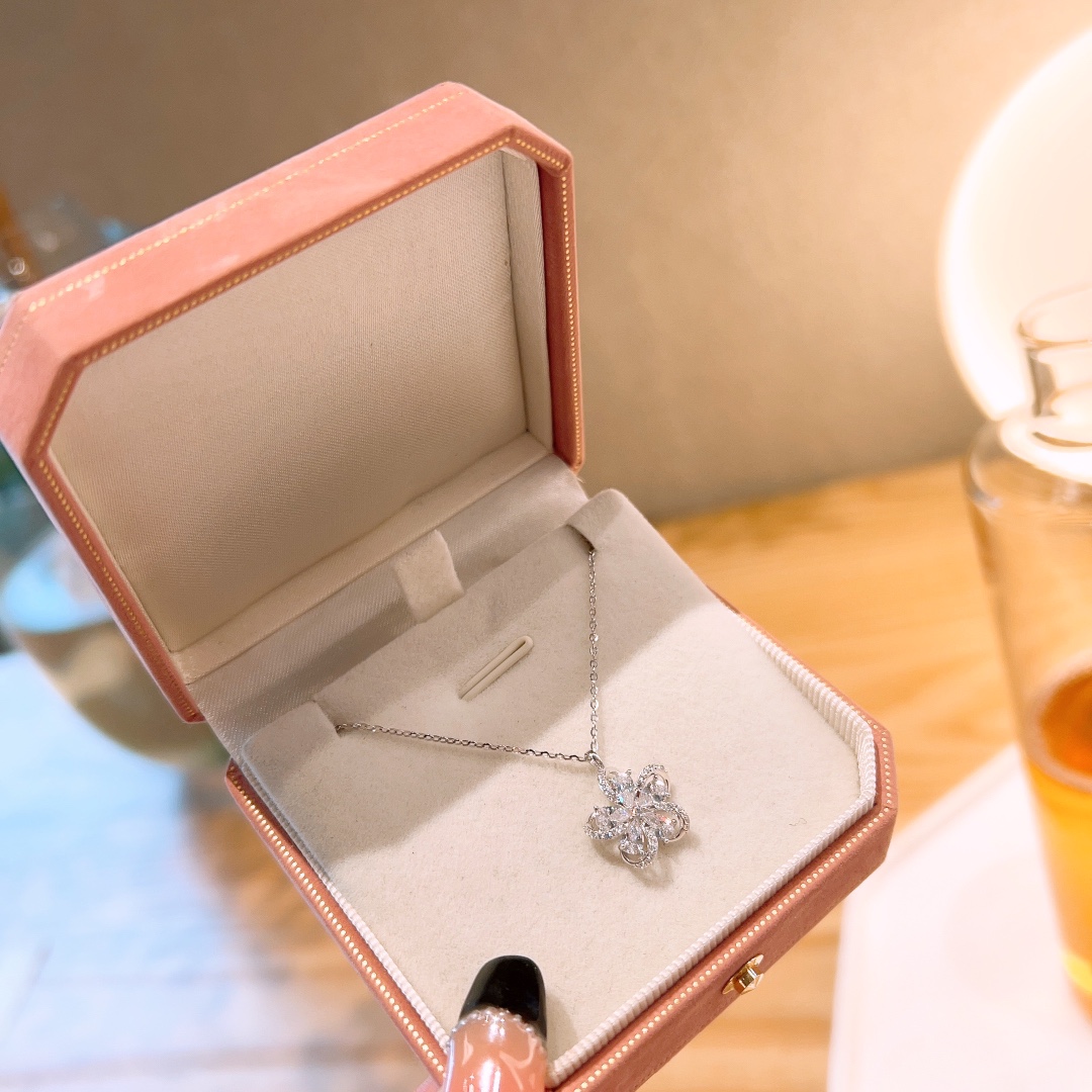 S925 Sterlingsilber Kette Elegant Frühlingsfest Gold