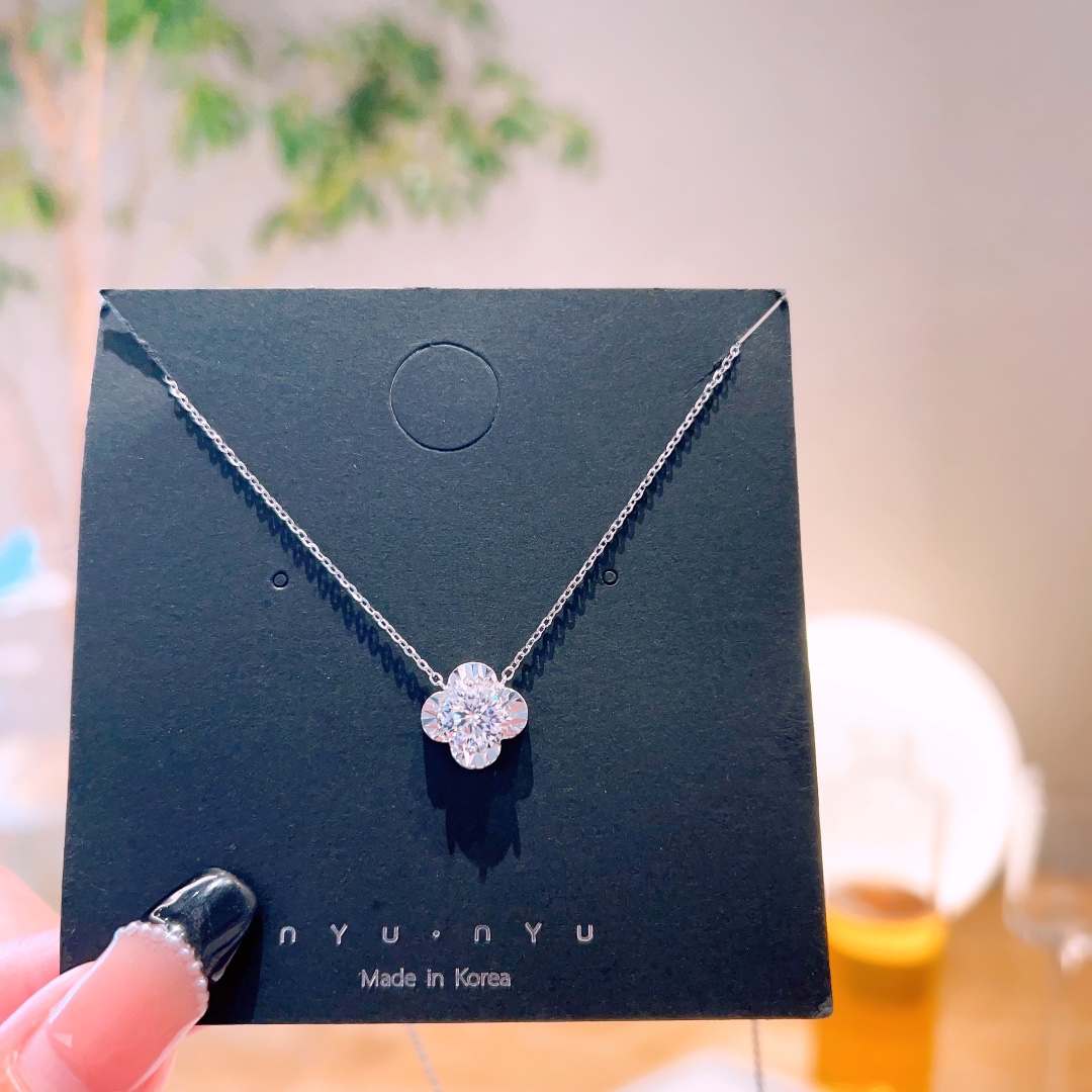 Allergiearmes Silber Moissanit Kette Zart Muttertag Gold