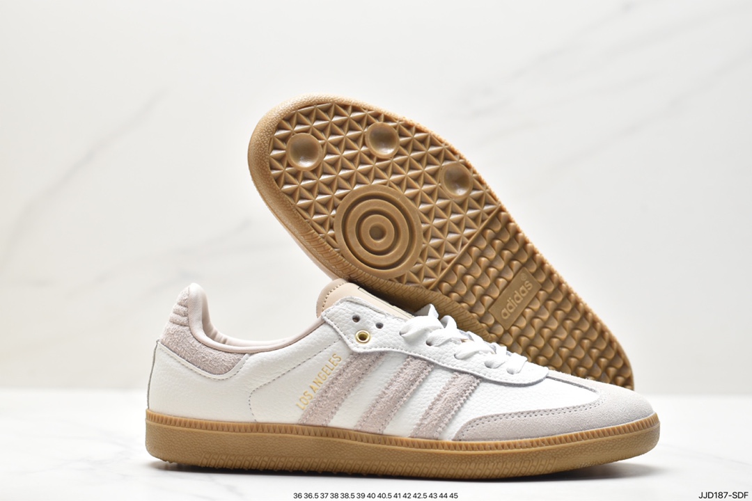 Adidas Originals Samba Vegan OG ”SPD” Samba Sneakers ”Silver Mist Princess Lace Caramel Sole” GV8358