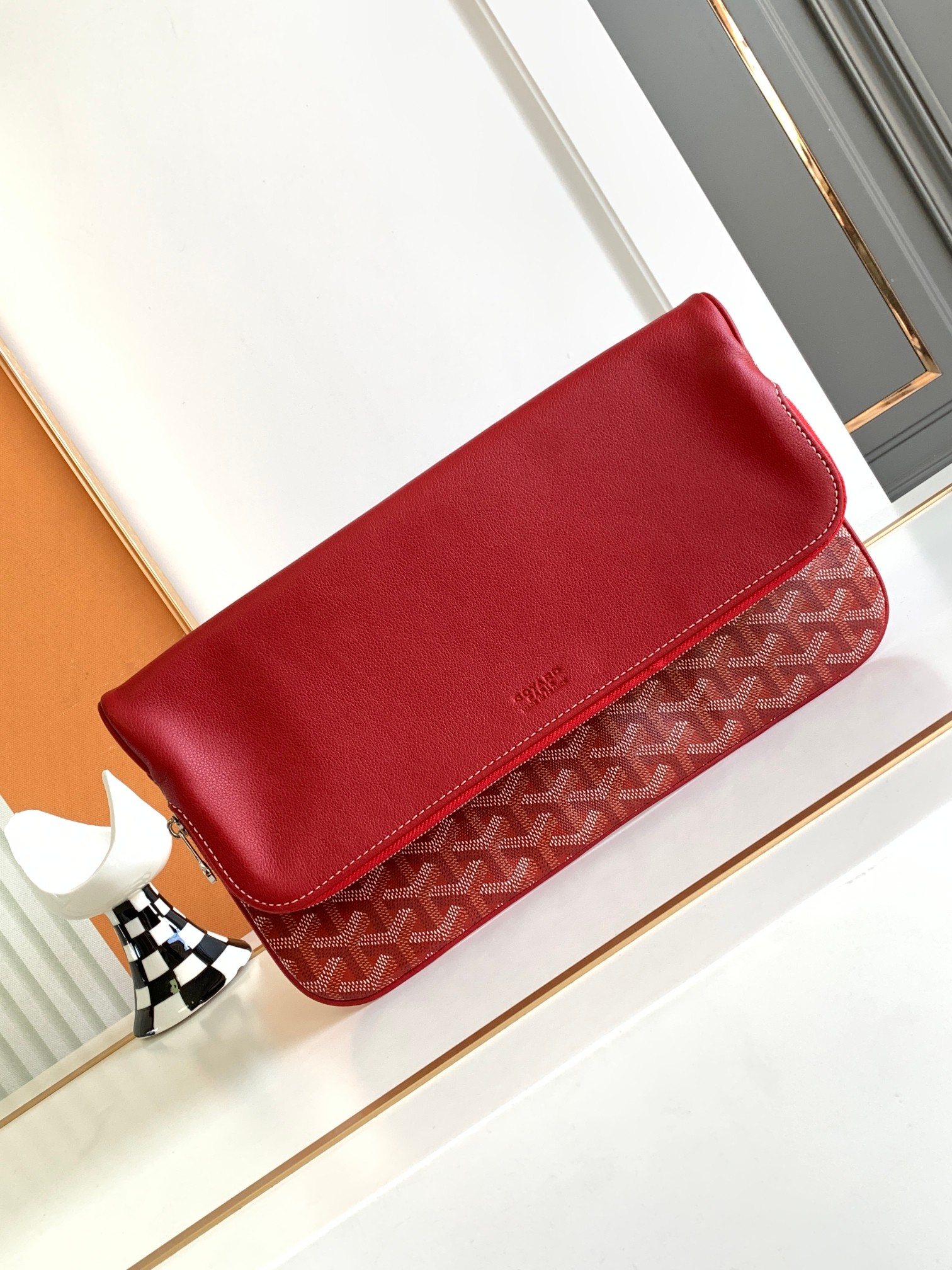 Goyard SAINTE-MARIE 手拿包 双面翻盖 GOYARDINE帆布 CHEVROCHES小牛皮