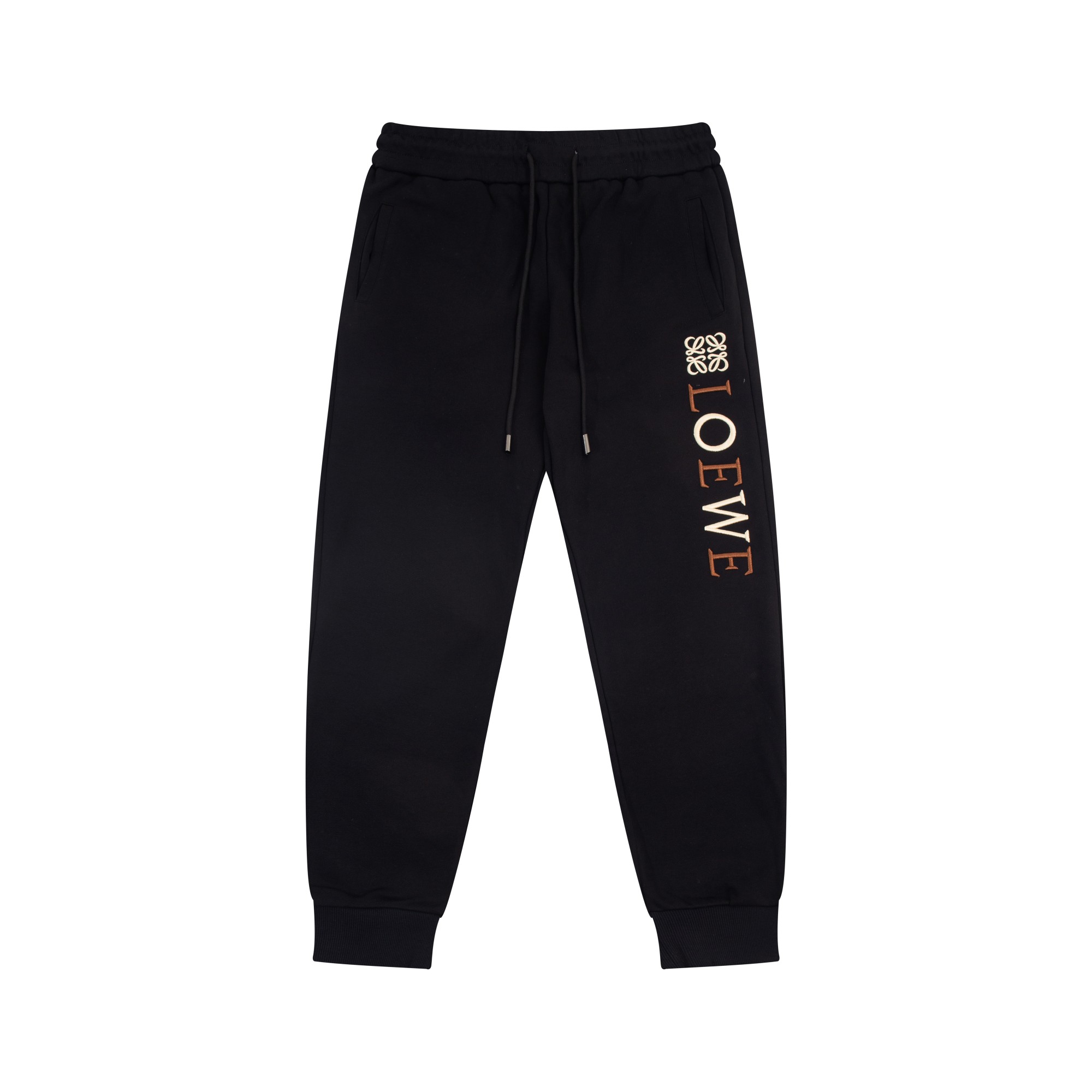 Loewe Clothing Pants & Trousers Black Gold Hardware Cotton