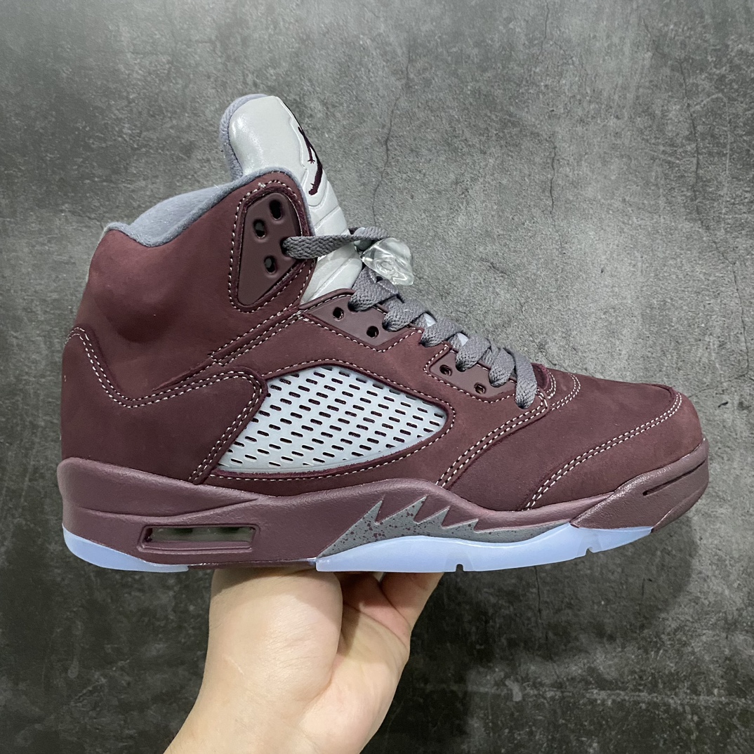 【外贸纯原】Air Jordan AJ5 波尔多 酒红 DZ4131-600鞋面无色差麂皮材料  原盒包装 高规格工艺n鞋舌3M 反光效果 一针一线原厂同步 价格合理不杀猪 Size：40-47.5-莆田鞋批发中心