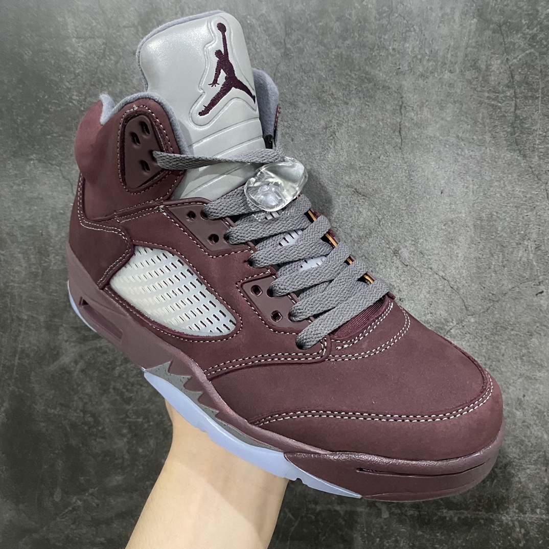 图片[3]-【外贸纯原】Air Jordan AJ5 波尔多 酒红 DZ4131-600鞋面无色差麂皮材料  原盒包装 高规格工艺n鞋舌3M 反光效果 一针一线原厂同步 价格合理不杀猪 Size：40-47.5-莆田鞋批发中心