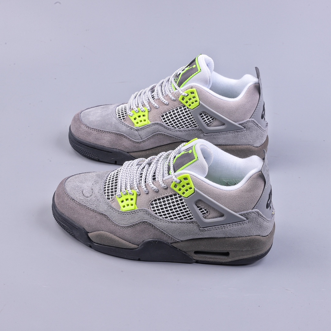 260 加强性价比 Ai Jordan 4 Retro LE"Air Max 95 Neon"AJ4 乔丹4代灰绿麂皮 CT5342-007