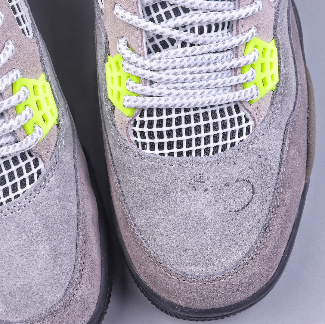 260 加强性价比 Ai Jordan 4 Retro LE"Air Max 95 Neon"AJ4 乔丹4代灰绿麂皮 CT5342-007