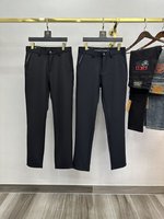 Bottega Veneta Clothing Pants & Trousers Black Blue Dark Printing Men Cotton Fall Collection Fashion Casual