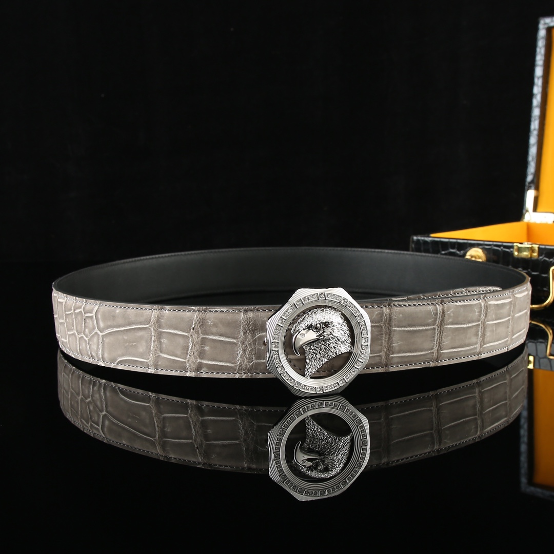 水染尼罗磨砂皮🙏A级🙏奢华高贵🎉上档次🎉鳄鱼肚皮出货🎉[胜利]转图大卖[闪电][玫瑰][闪电][玫瑰]搭配史蒂芬鹰头钢扣🌹宽度:3.8cm⚡🌹长度100-125cm  P1150