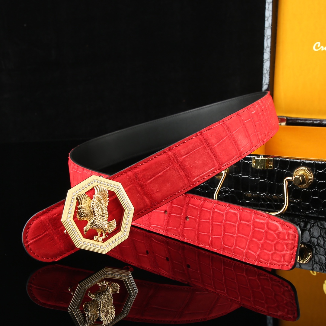 水染尼罗磨砂皮🙏A级🙏奢华高贵🎉上档次🎉鳄鱼肚皮出货🎉[胜利]转图大卖[闪电][玫瑰][闪电][玫瑰]搭配史蒂芬鹰头钢扣🌹宽度:3.8cm⚡🌹长度100-125cm  P1150