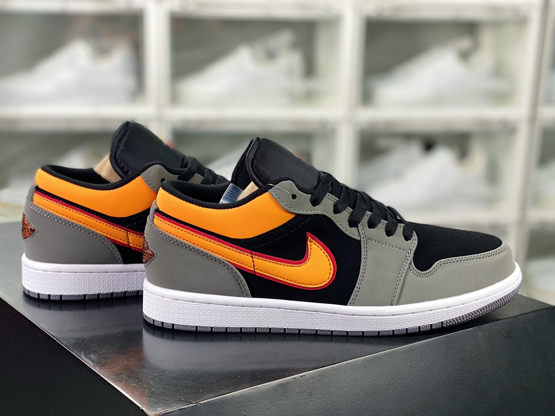 Air Jordan 1 Low SE”Black Vivid Orange”AJ1乔丹一代低帮篮球鞋“深灰黑黄”FN7308-008