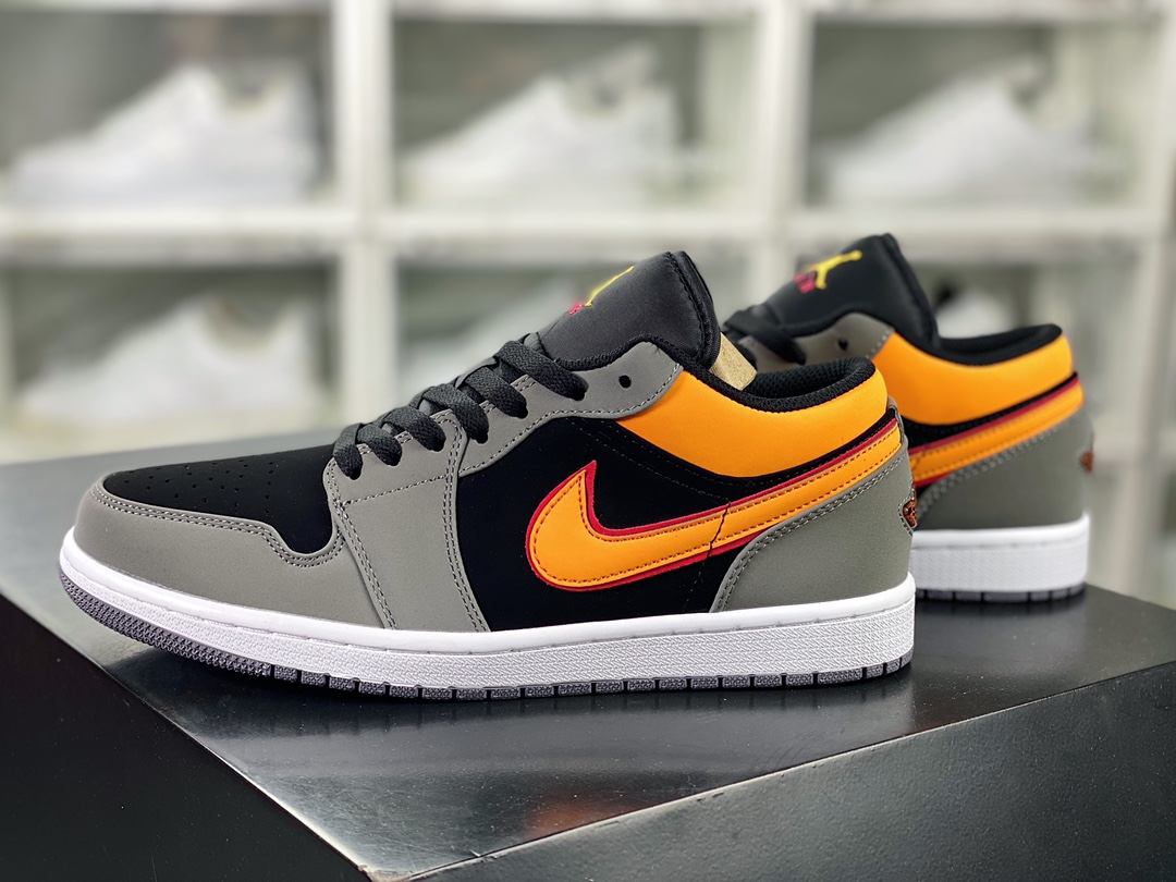 Air Jordan 1 Low SE”Black Vivid Orange”AJ1乔丹一代低帮篮球鞋“深灰黑黄”FN7308-008