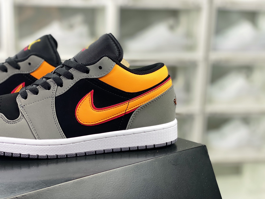 Air Jordan 1 Low SE”Black Vivid Orange”AJ1乔丹一代低帮篮球鞋“深灰黑黄”FN7308-008