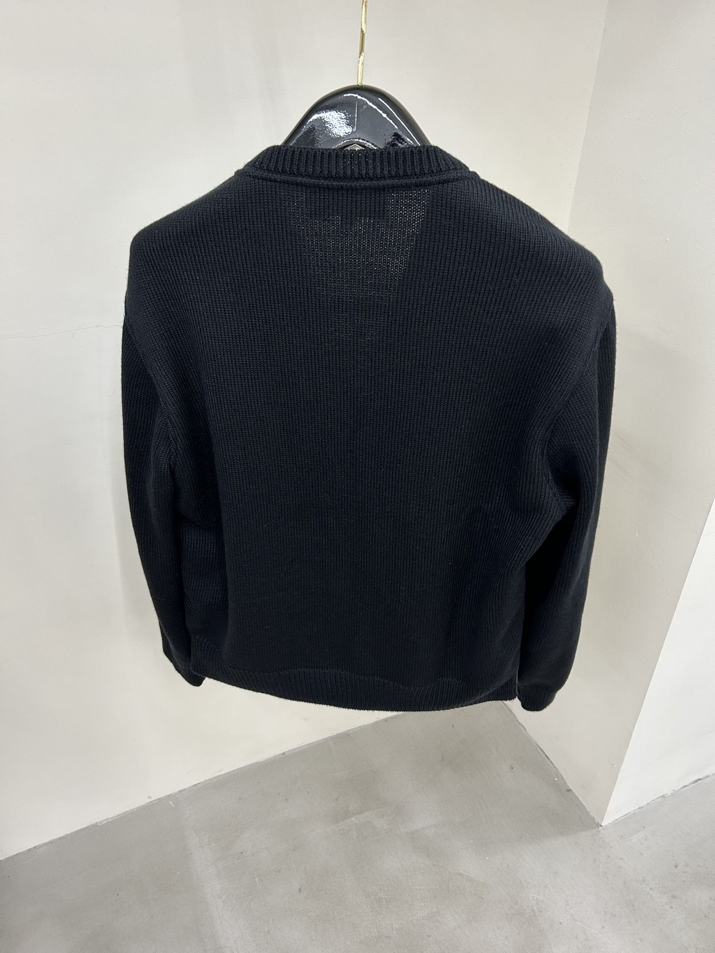 Prada Leather Knit Spliced Cardigan Jacket