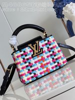Louis Vuitton LV Capucines Bags Handbags Weave Canvas Fashion Mini M48865