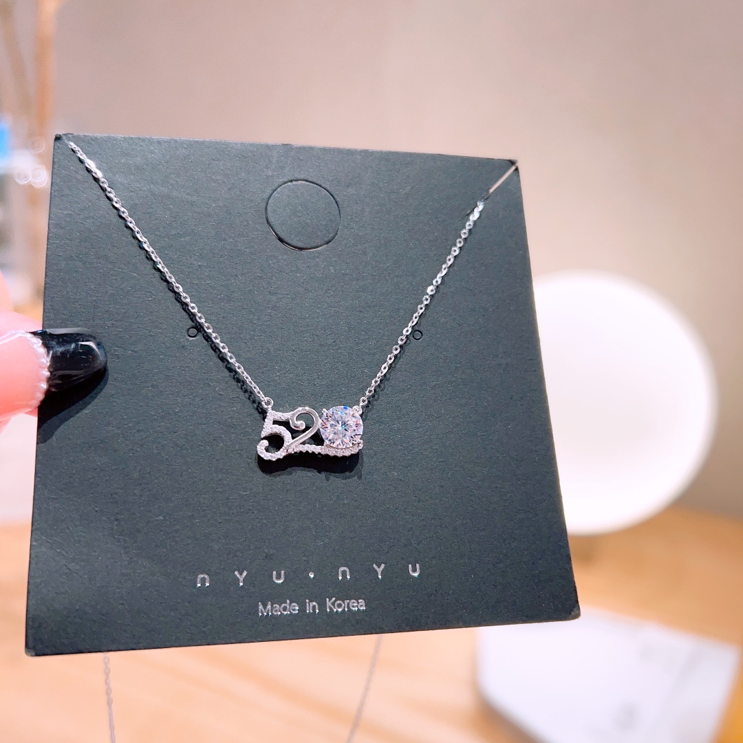 Solid Silver Moissanite Necklace Vintage Graduation Gold