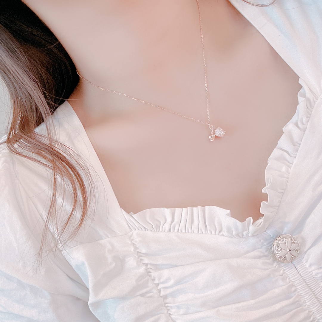 S925 Sterling Silver Necklace Elegant Proposal Silver