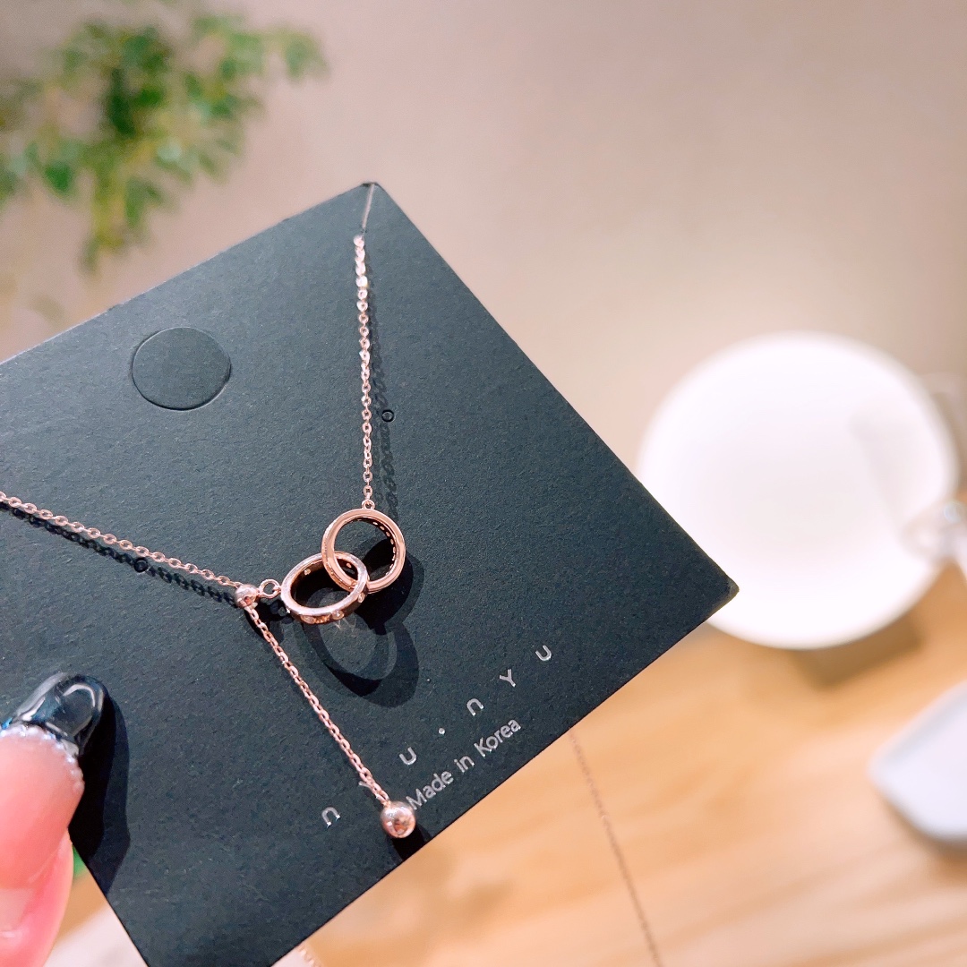 Allergiearmes Silber Kette Lebendig Abschluss Gold