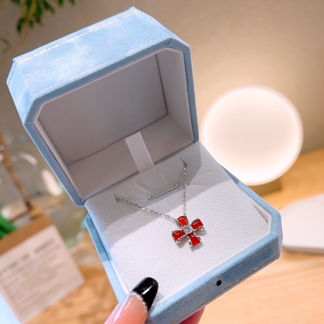 Nickelfreies Silber Moissanit Kette Französisch Weihnachten Gold